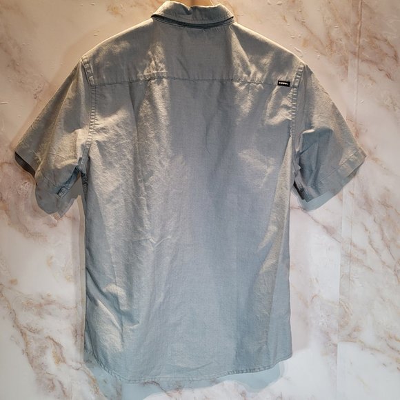Tony Hawk Blue Short Sleeve Button Down Shirt - Picture 3 of 4